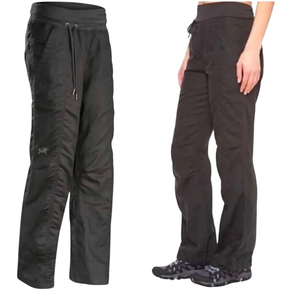 Arc'teryx Roxen Pant Womens Sz 8 Linen Blend Charcoal Utility Hiking Gorpcore